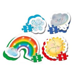   Kisgyerek szuper színes puzzle 4 az 1-ben (2,3,4,5 db-os) - Időjárás