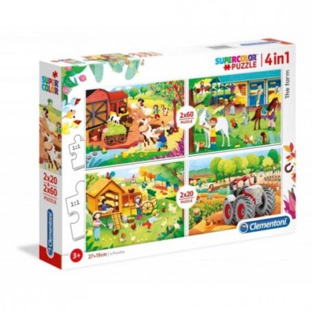 Gyerek puzzle A Farm 2x20 és 2x60 darabos
