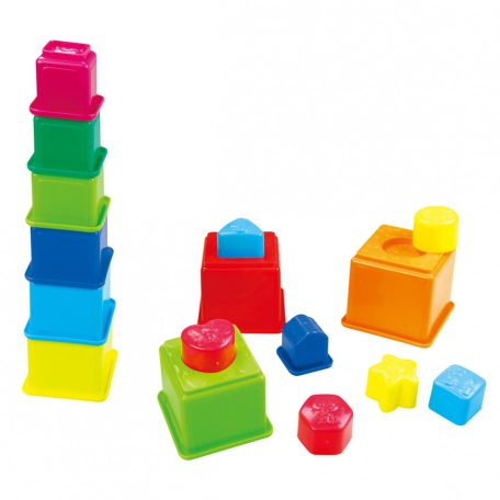 PlayGo Állatos toronyépítő játék formaválogatóval