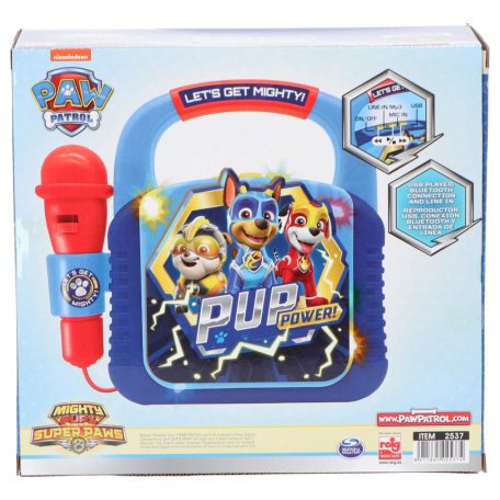 Hordozható Paw Patrol karaoke gép 1 db mikrofonnal
