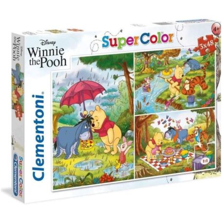 Micimackó szuper színes  puzzle 3x48 db-os