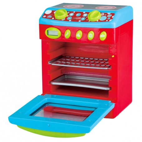 Játék tűzhely időzítővel piros-kék Playgo