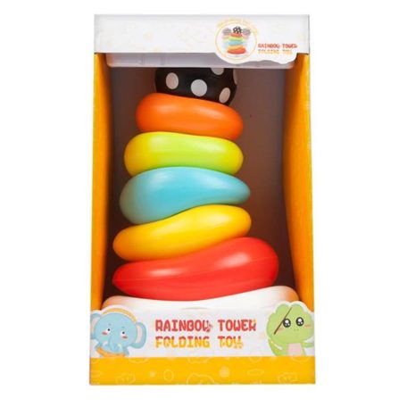 Szivárványos toronyépítő játék hanghatással