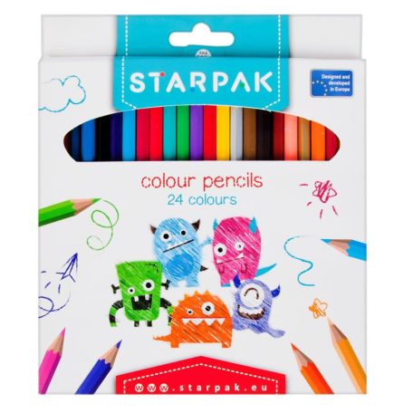 Strapak Színes ceruza készlet, hatszögletű, 24 különböző szín