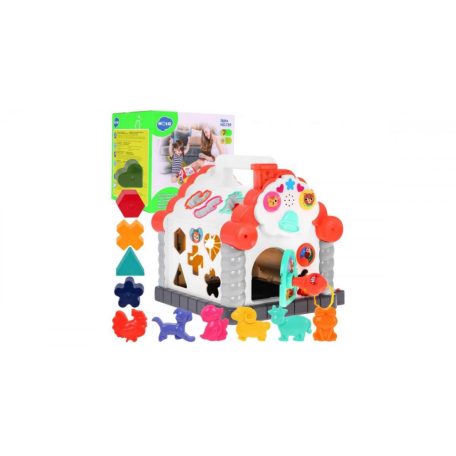 Interaktív házikó zongorával, dallamok-fények-állathangok