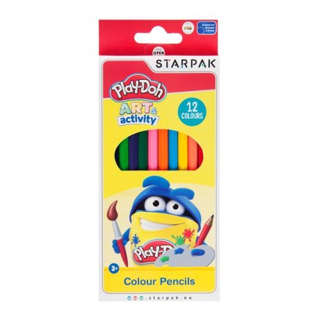 Play-Doh Színes ceruza készlet, hatszögletű, Starpak, 12 különböző szín
