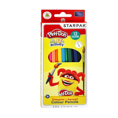 Play-Doh Színes ceruza készlet, háromszögletű, Starpak, 12 különböző szín
