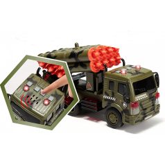   Játék katonai sorozat rakétavető autó - fény és hang hatásokkal