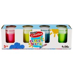 Csillámos gyurma 4 tégelyes