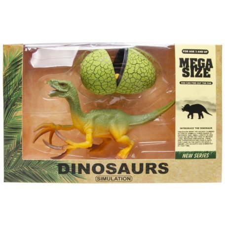 Dinoszaurusz figura tojással és baba dinóval