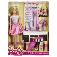 Barbie baba hajkiegészítőkkel játékkészlet