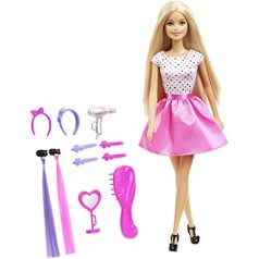 Barbie baba hajkiegészítőkkel játékkészlet