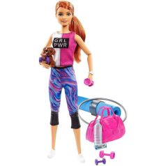 Barbie Fitness baba kiskutyával és kiegészítőkkel