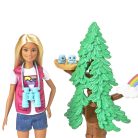 Barbie a vadonban játékkészlet szőke babával és 10 állatfigurával