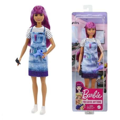 Barbie Lila Hajú Fodrász Baba
