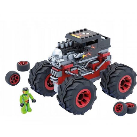 Hot Wheels Monster Trucks Bone Shaker Járgány, 194 db-os építhető