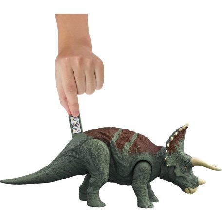Jurassic World Dominion Roar Strikers Triceratops dinoszaurusz akciófigura üvöltő hanggal