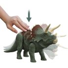 Jurassic World Dominion Roar Strikers Triceratops dinoszaurusz akciófigura üvöltő hanggal