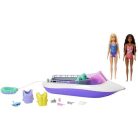 Barbie Mermaid Power motorcsónak játékszett babákkal (HHG60)