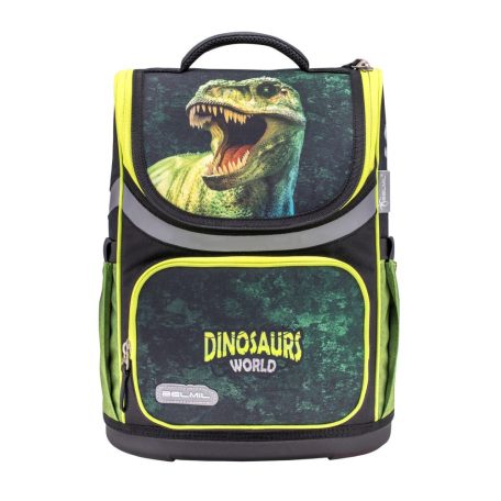 Belmil Merevfalú Iskolatáska Szett Mini 405-71 Dinosaur World 2 Tolltartóval és Tornazsákkal AGR Tanusítvány