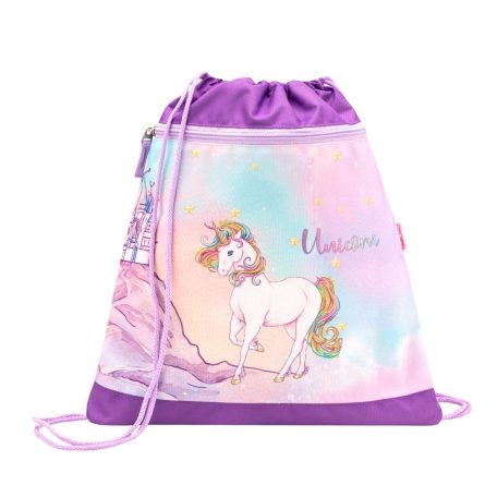 Belmil Merevfalú Iskolatáska Szett Compact 405-41 Rainbow Unicorn Magic Tolltartóval és Tornazsákkal