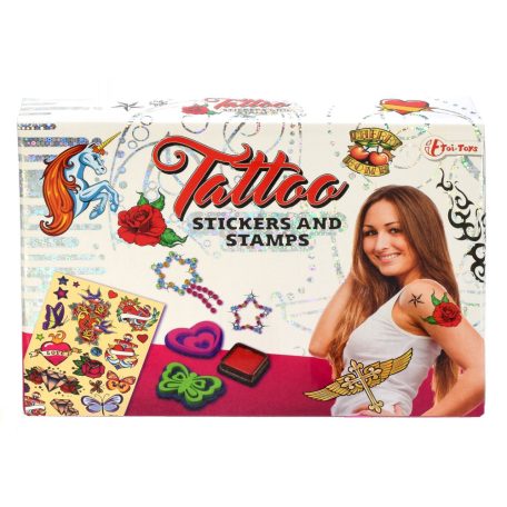 Tetoválódoboz matricákkal és bélyegzőkkel Toi-Toys