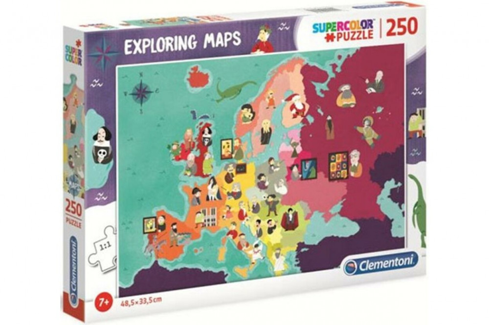Gyerek oktató puzzle Európa nagyjai - Felfedező térkép