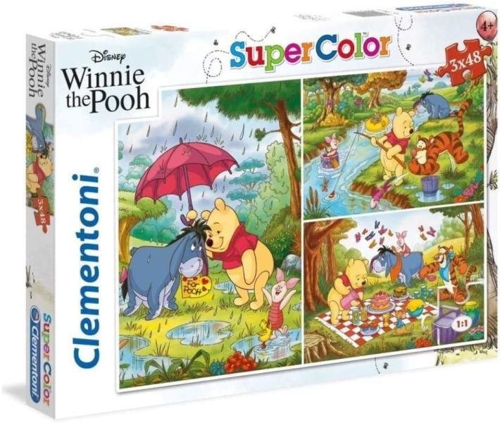 Micimackó szuper színes puzzle 3x48 db-os